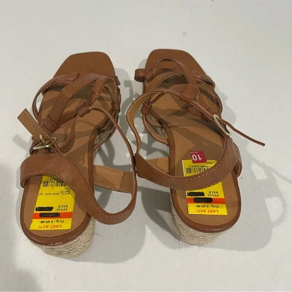 Women’s White Mountain Swayze Brown Platform Sandals Size 10 US! - Picture 7 of 10